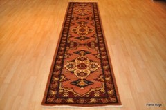 _HAND_MADE_HALL_RUNNER_10′ LONG TRADITIONAL oriental hand woven, HERIS DESIGN