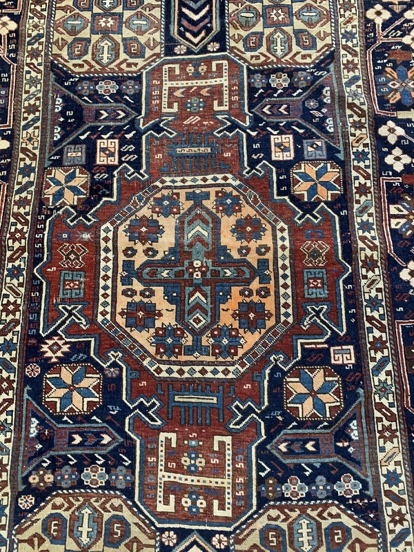 antique signed caucasian kazak dated 1905 hand made rug size 205x131cm gallery
