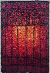 1960s Rya Rug by Laila Mikkonen, Finland, Never Been on the Floor