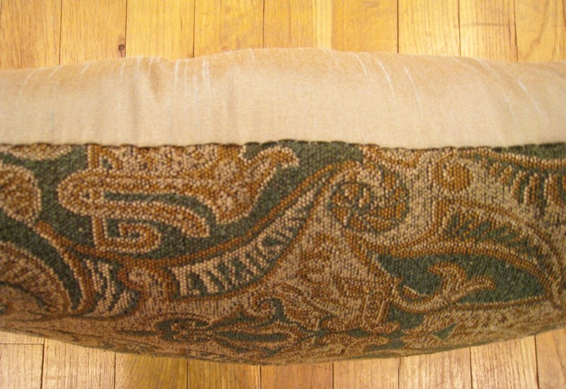Antique Jacquard Tapestry Pillow; Size 1'0” x 1'7” with FREE SHIPPING! gallery