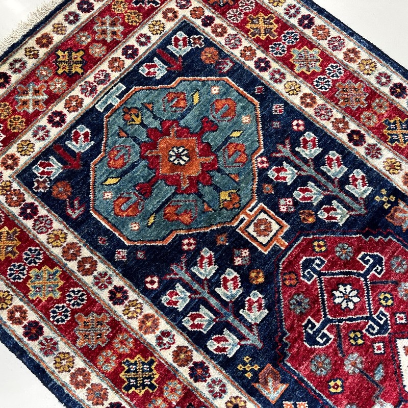 Handmade (2'8" x 12'9") Boho Nomadic Tribal Afghan Oriental Wool Runner Rug gallery