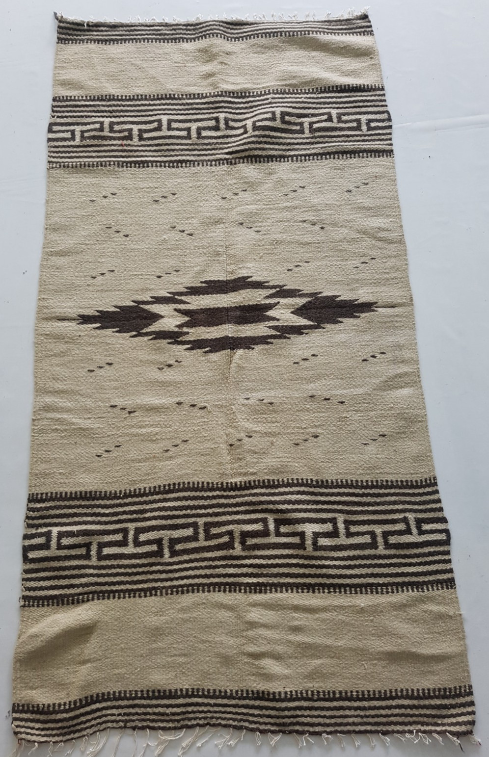 Vintage Handmade Traditional Native American Kilim Floor Rug Carpet 183x94 cm gallery