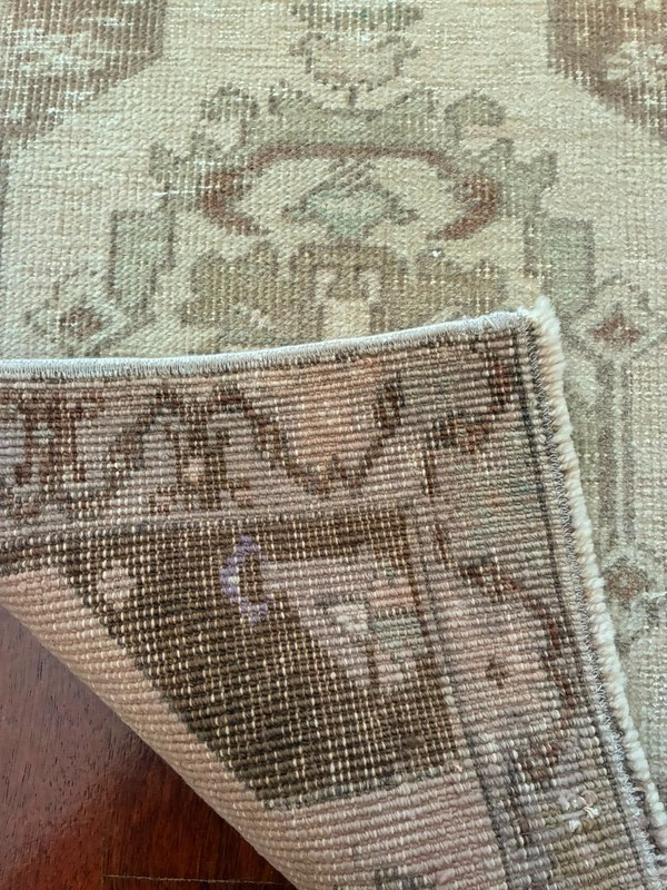Earthy Wabi Sabi 2x3 Rug Muted Beige Cream Tan Hand Knotted Vintage Turkish Mat gallery