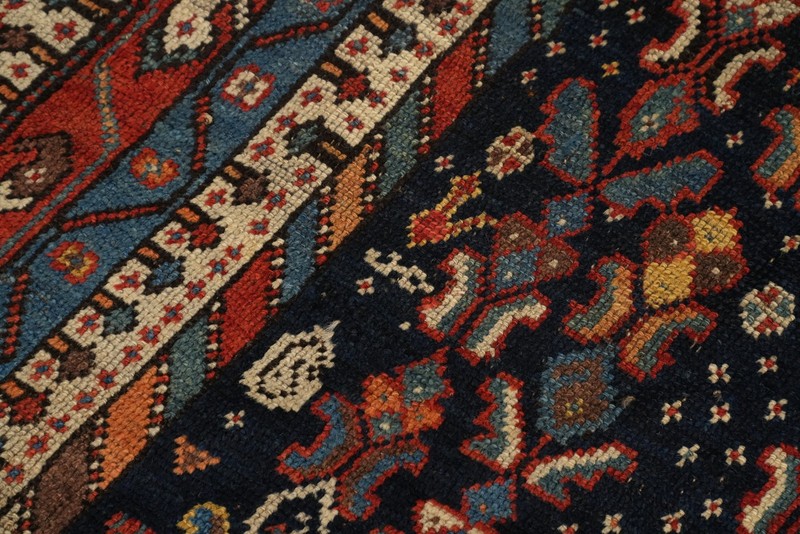 Pre-1900 Hand-made Wool Tribal Traditional Vegetable Dye Rug Antique Carpet 5x9 gallery