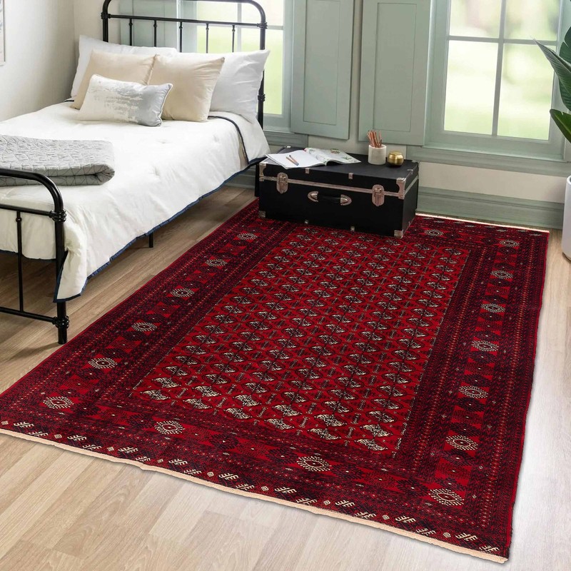 Vintage Traditional Hand-Knotted Area Rug 6'9" x 9'8" Oriental Wool Carpet gallery