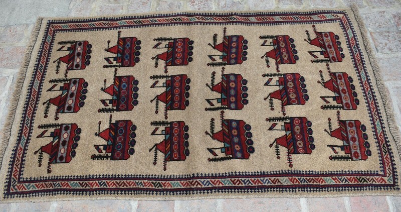 2'10 x 4'7 ft Handmade vintage afghan tribal shindand war area rug, 3x5 wool rug gallery
