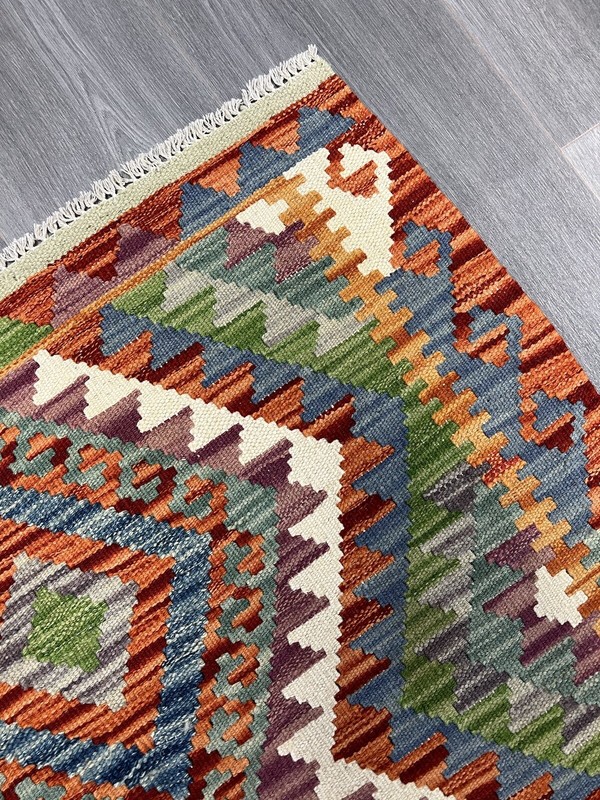 Vintage Kilim Traditional Hand Made Oriental Wool Kilim 4ftx3ft 123cmx86cm gallery