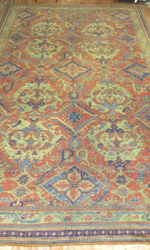 Antique Decorative Turkish Oushak Ushak Rug Palace Size 11''x22'4'' gallery