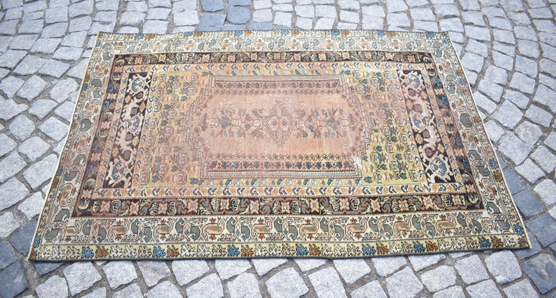Fabulous Antique Kula Rug 42'' x 63'' Collectors Item Anatolian Low Pile Rug gallery