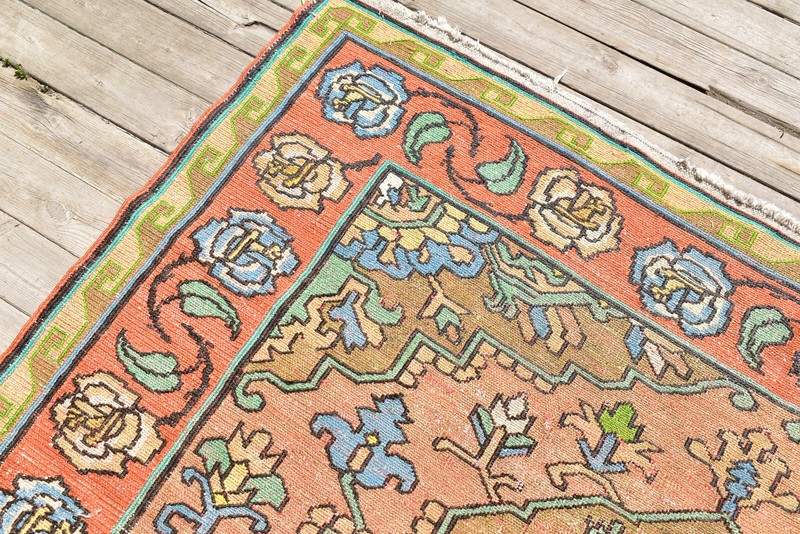 Caucasian Rug 5x9 Handwoven Wool Rug ANTIQUE Vintage Sumak Kilim 165x290cm gallery