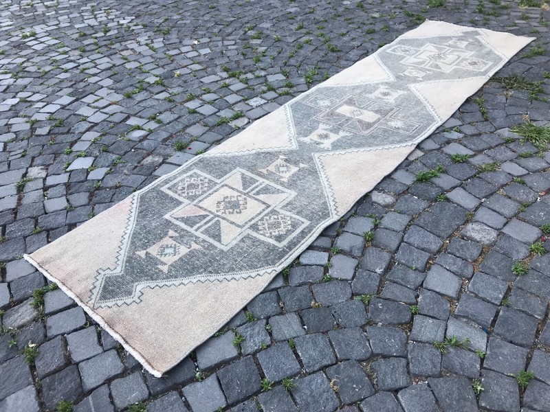 Turkish Antique rug Bohemian Area rug Oushak rug Vintage Rug Handmade Wool rug gallery