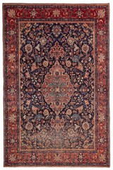 Vintage Hand-Knotted Area Rug 6’7″ x 10’0″ Traditional Oriental Wool Carpet