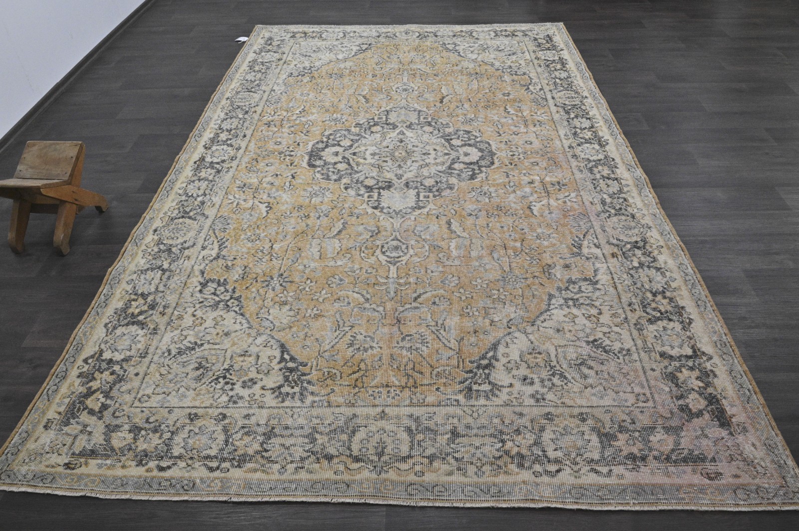 Oushak Turkish Vintage Rug 7x11 Kilim Rug Anatolian Handmade Boho Decor YELLOW gallery