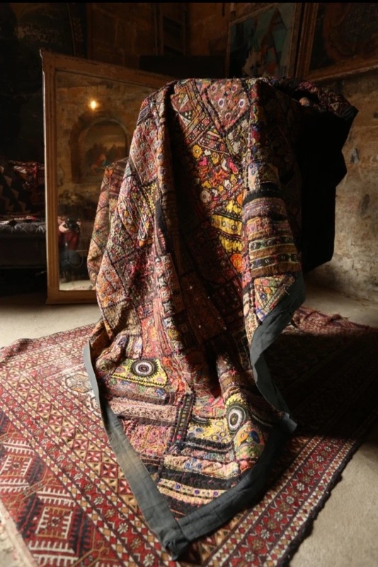 Gorgeous Mid 20th century Indian Banjara Rug/hanging gallery
