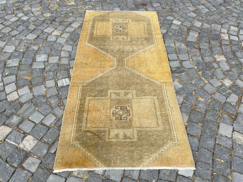 Handmade Wool Rug, Bohemian Area Rug, Turkish Vintage Rug, Home Rug,3,1 x 6,6 ft gallery