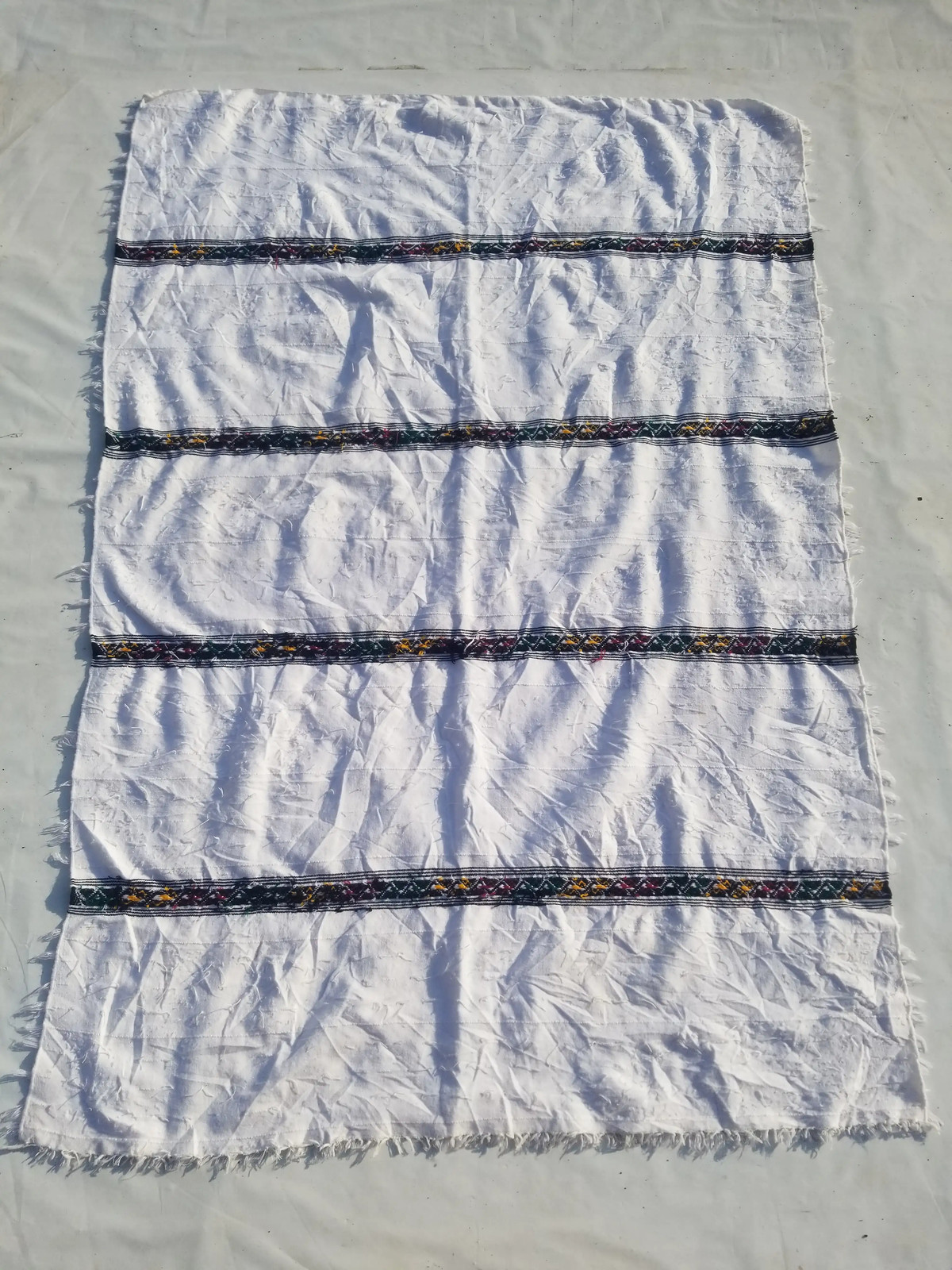 Vintage Traditional Handmade Moroccan Wool Multi Kilim 8.4x5.6ft gallery