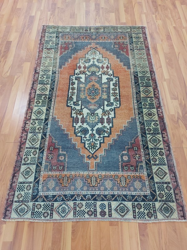 4.26x6.95 ft Anatolian Handmade Carpet Rug, Wool Kitchen Rug, Nature Bedroom Rug gallery