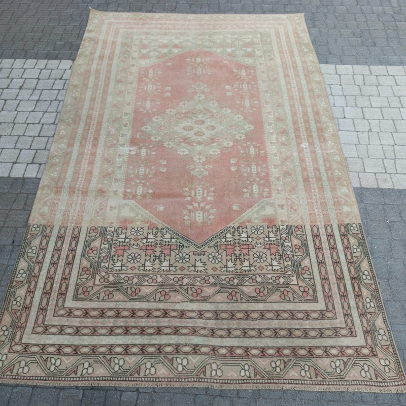 Turkish Vintage Area Rug 5.18 x 8.03 ft, Abrage rug 5x8 Handmade 158 x 245 cm gallery