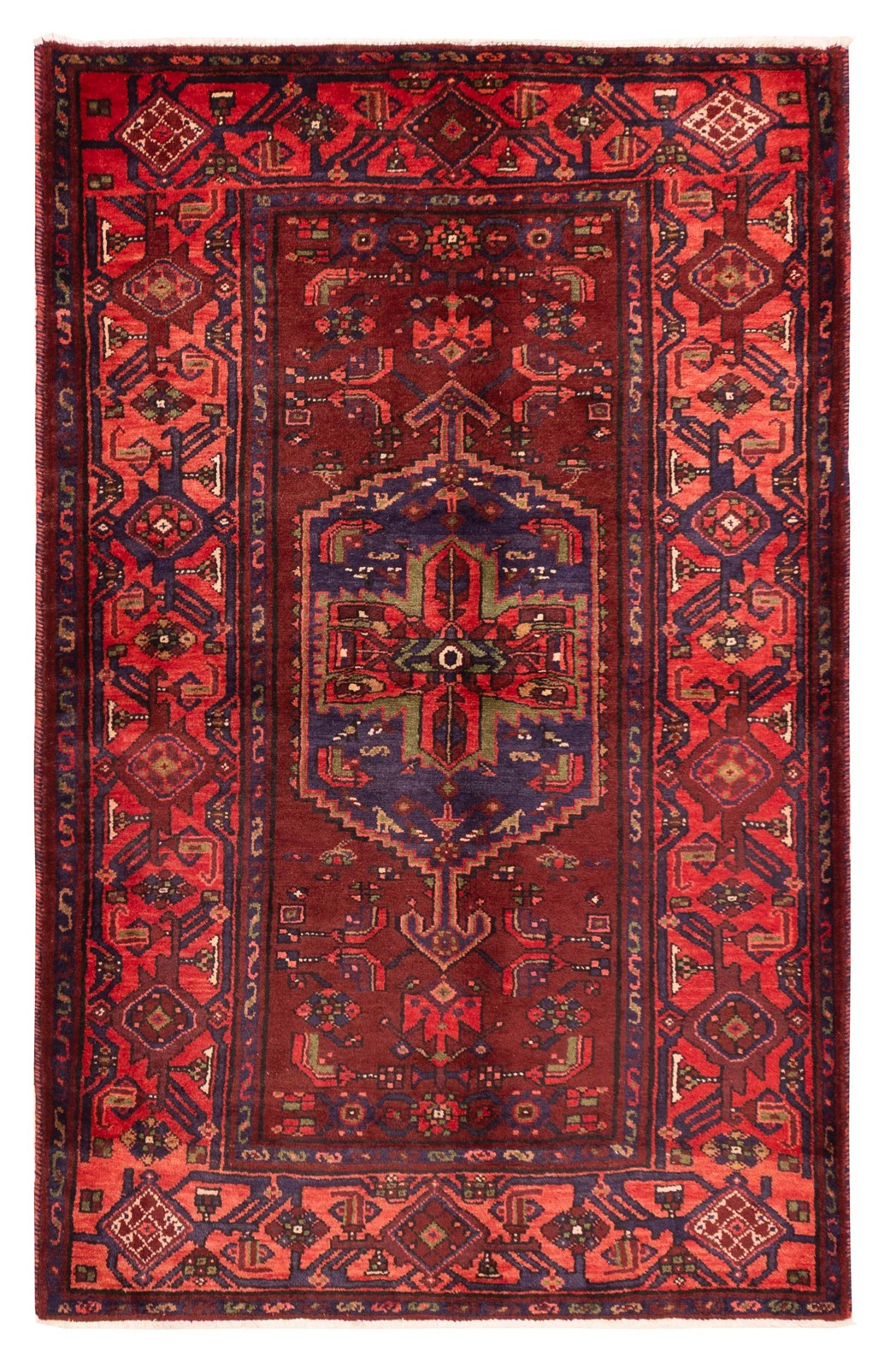 Vintage 4'8" x 7'1" Traditional Hand Knotted Vegetable Dye Wool Area Rug gallery