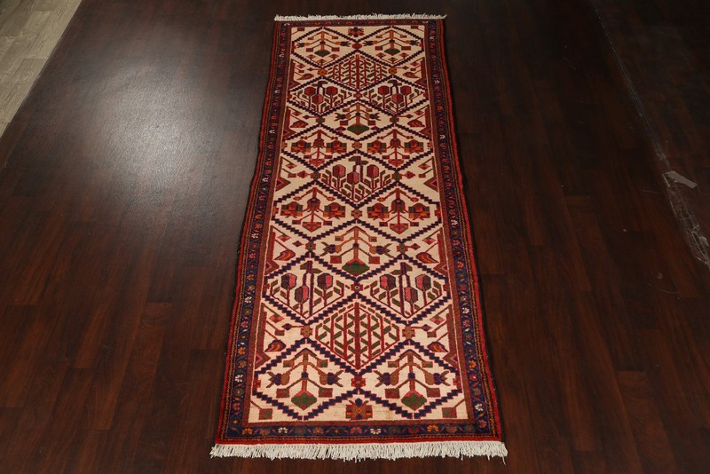 Geometric 10 ft Runner Rug 4x10 Wool Hand-knotted Tribal Traditional Carpet gallery