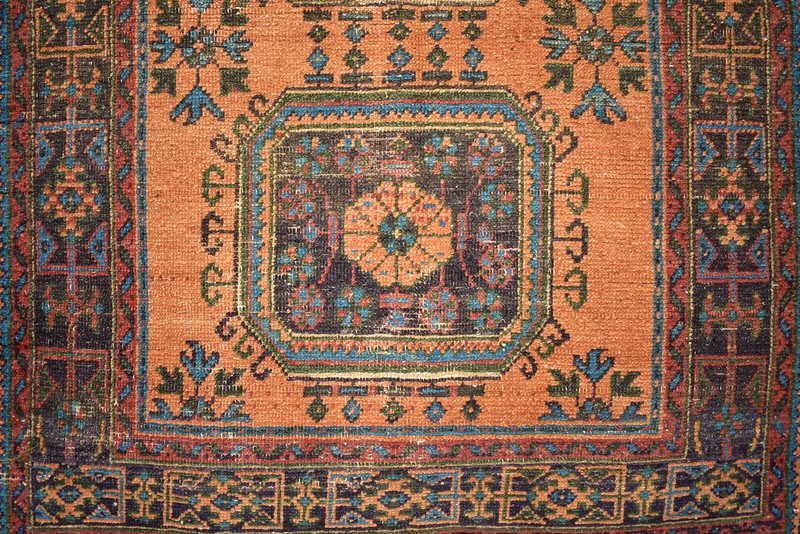 Turkish Rug 55''x141'' Oushak Kitchen Runner Vintage Orange Stairs Carpet 4x11 gallery