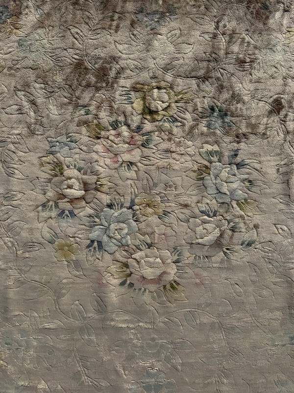 Vintage Fabulous Hand Knotted China Full Silk Square Rug 236x240 Cm gallery