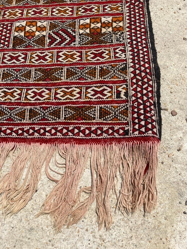 Vintage Traditional Handmade Beautiful Berber Kilim Floor Rug Carpet 108x63 cm gallery
