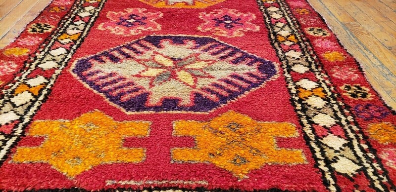 3x12ft Armenian Runner Rug | Runner Rug 3x12ft| Vintage Pink Orange Runner Rug gallery