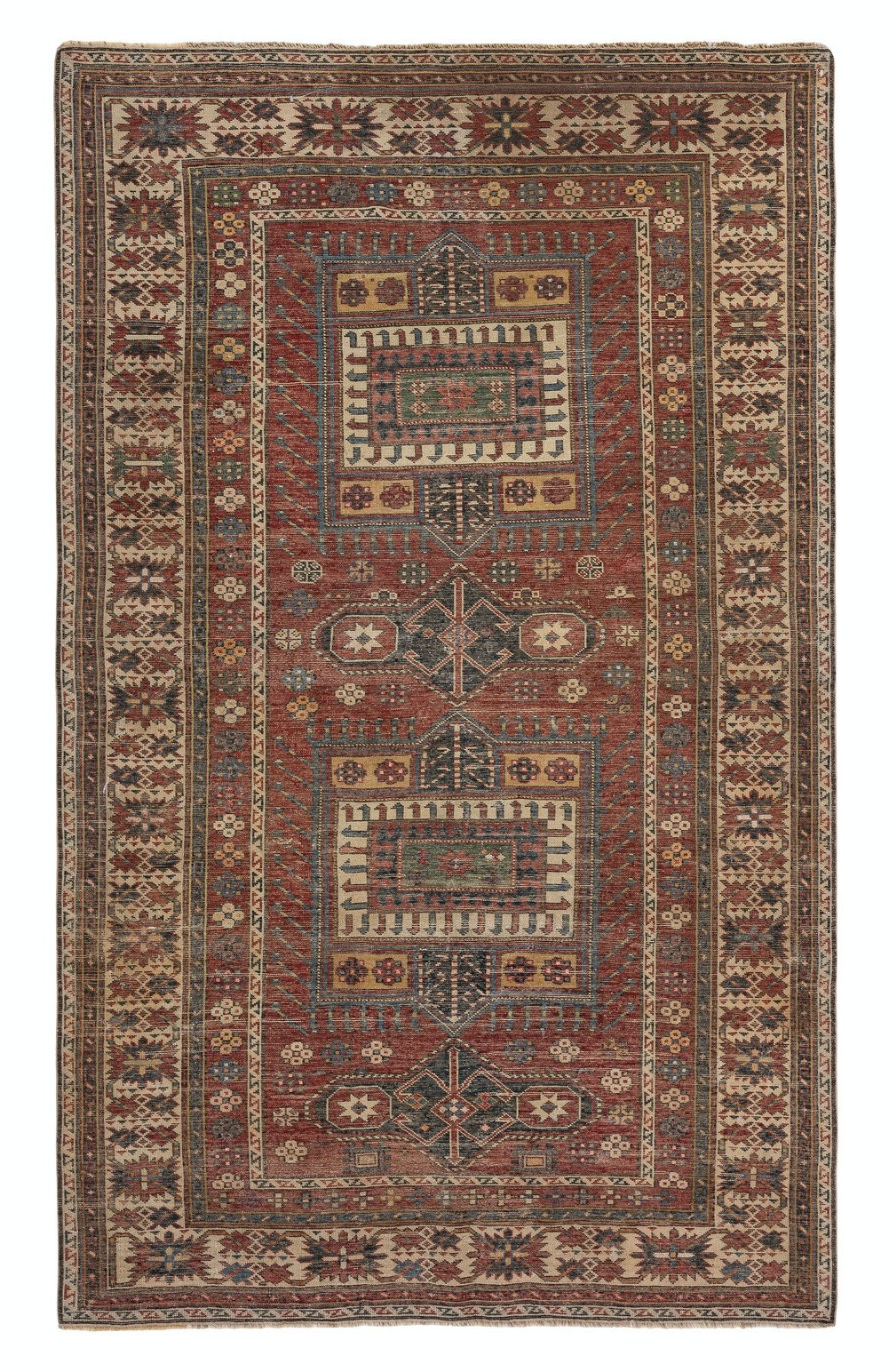 4x6.5 Ft Antique Shirvan Rug, East Caucasus, Late 19th Century gallery