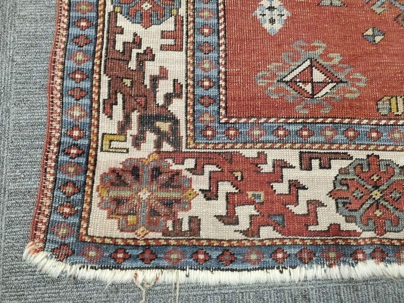 5' X 8' Vintage Handmade Turkish Kazak Design Wool Rug Carpet gallery