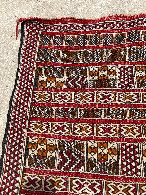 Vintage Traditional Handmade Beautiful Berber Kilim Floor Rug Carpet 108x63 cm gallery