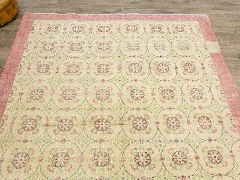 Vintage Turkish Oushak Rug 7x10.7 ft – Blush Ivory – Romantic Eclectic Interior gallery