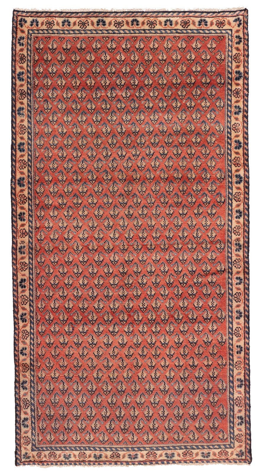 Vintage 3'7" x 6'8" Traditional Hand Knotted Vegetable Dye Wool Area Rug gallery