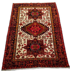 Beautiful Karajeh Red Runner with Multi-Medallion – 5’0″ x 7’1″