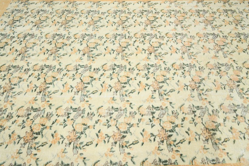 7x10 Turkish Wool Area Rug Hand-Knotted Large Vintage Oushak Carpet Rugs,663 gallery