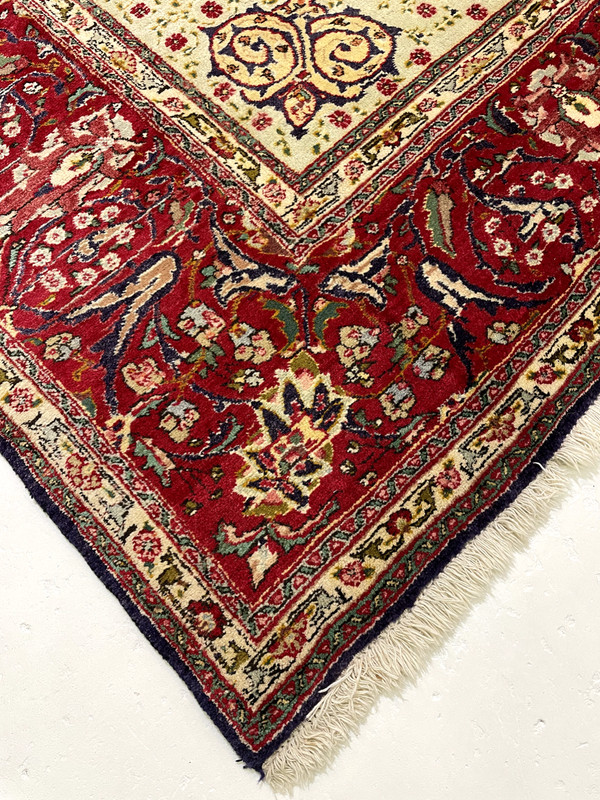 Antique Oriental Hand-Knotted Wool Area Rug Red/Ivory/Blue/Green 11'8" x 17'7" gallery