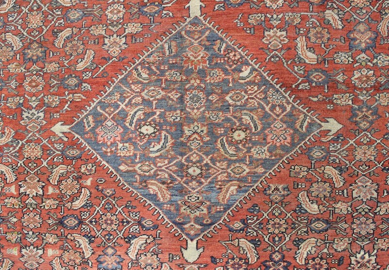 Antique Hand-Knotted Traditional Floro-Geometric Oriental Carpet gallery