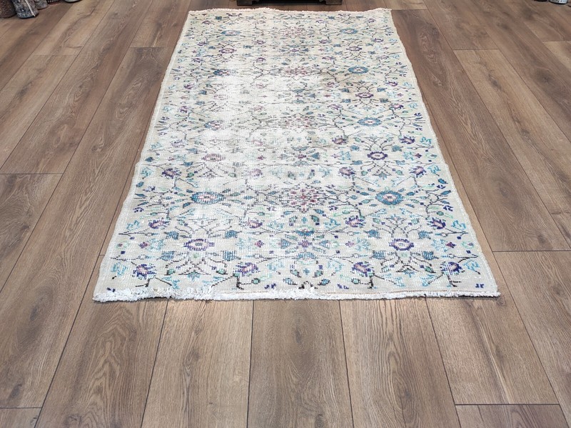 White Area Rug, Home Decor, Handmade Area Rug, Floor Rug, 3.9 x 6.4 ft gallery