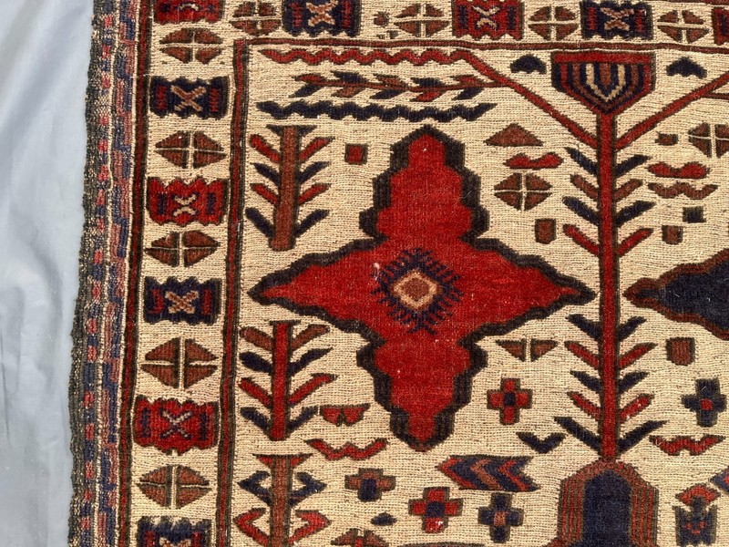 Afghan Vintage Berjesta Geometric Rug 4x6 Hand Knotted Turkmen Kilim Area Carpet gallery