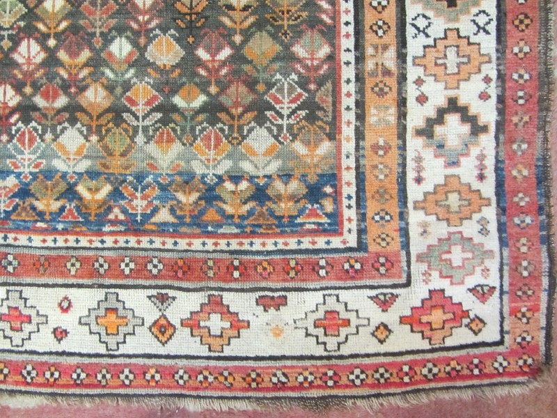 Caucasian Shirvan Antique Prayer Rug Marasali Wool Hand Made 40" x 48" Good gallery