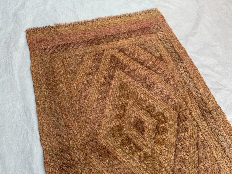 2'4 x 6 Vintage Mishwani Oriental Handmade Wool Runner Rug, Diamond Pattern Rug gallery