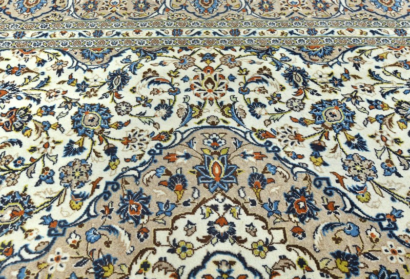 8x12 ft Vintage Cream Wool Oriental Rug Floral Design Decor Carpet gallery