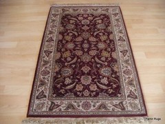 ON SALE 2×4 ft. TABRIS design rug MAROON BURGUNDY, DARK RED BEIGE, HANDMADE
