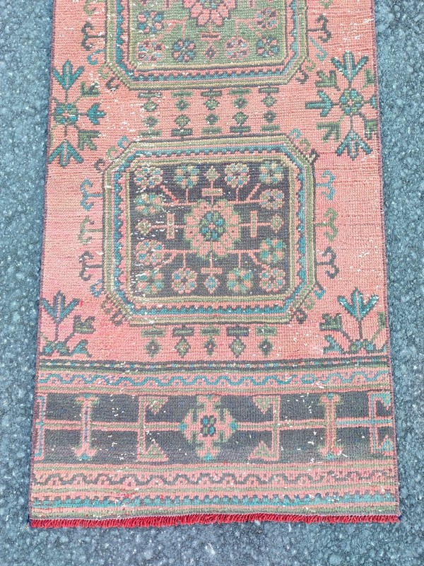 16 ft extra long runner rug Hallway, Long runner Turkish Oushak vintage 2x16 gallery