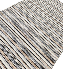 5’X7′ HAND-KNOTTED-BOHEMIAN TRIBAL GEOMETRIC MUTED WOOL MODERN KILIM RUG