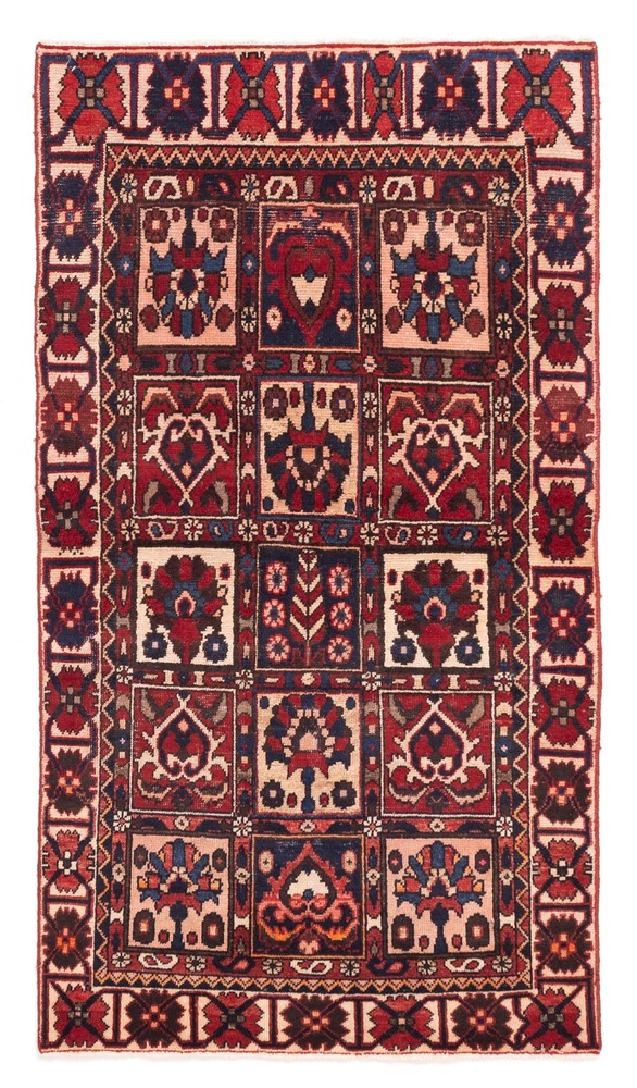 Vintage 3'7" x 6'9" Traditional Hand Knotted Vegetable Dye Wool Area Rug