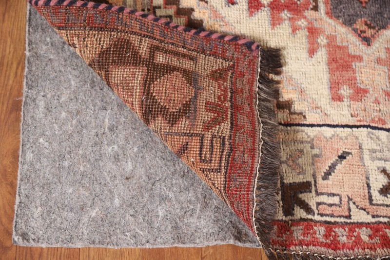 Vintage Wool Rust Red Hand-knotted 9 ft Runner Rug 4x9 Tribal Traditional Carpet gallery
