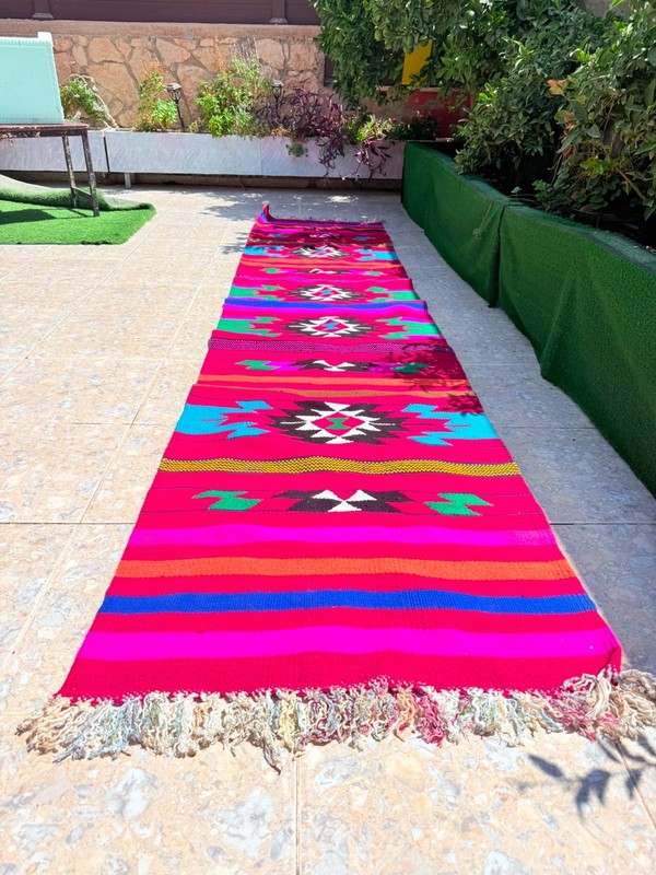 Rare Authentic Handmade Bedouin Rug 4M Tribal Kilim Wool Carpet Middle Eastern gallery