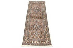 Fine Mood Runner 2’7” x 6’5” Ivory Wool Traditional Hand-Knotted Oriental Rug