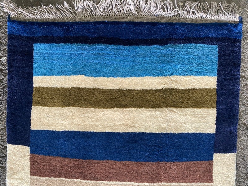 FINE WOOL GABBEH RUG HAND MADE THICK EASTERN WOOL CARPET CLEAN 5'1" X 2'10 gallery